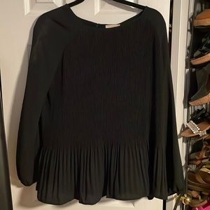 Loft Black ribbed dress shirt